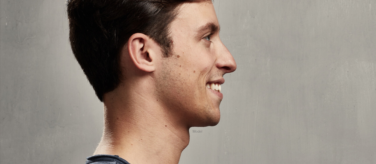Profile of a young man