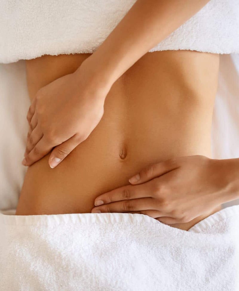 Woman getting a lymphatic massage